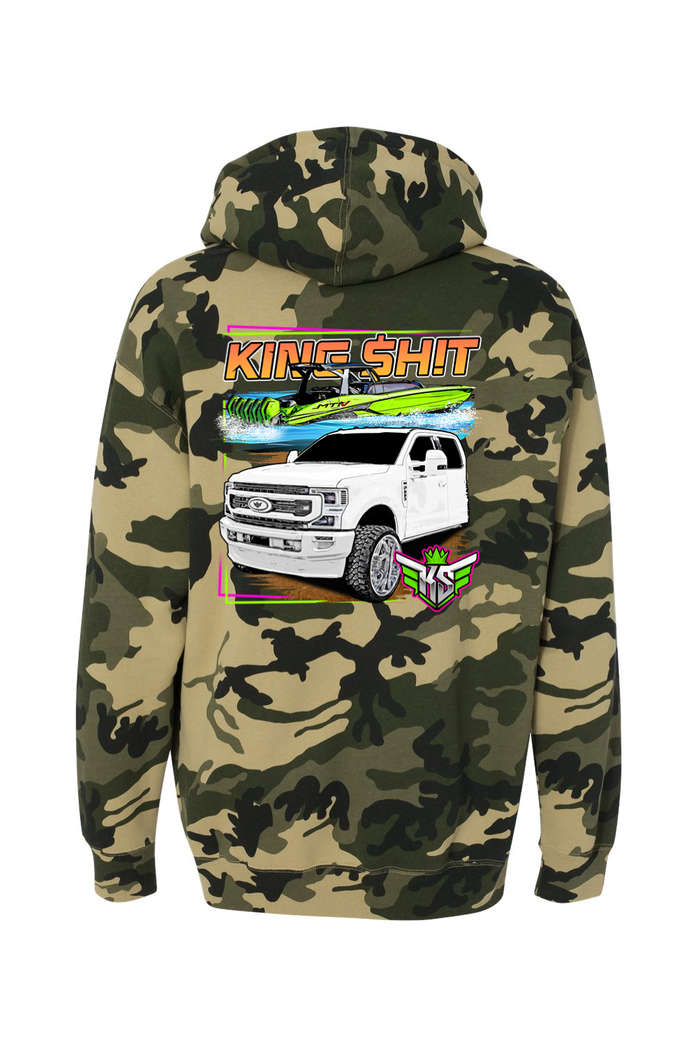 KING SHIT Heavyweight Camo Hoodie