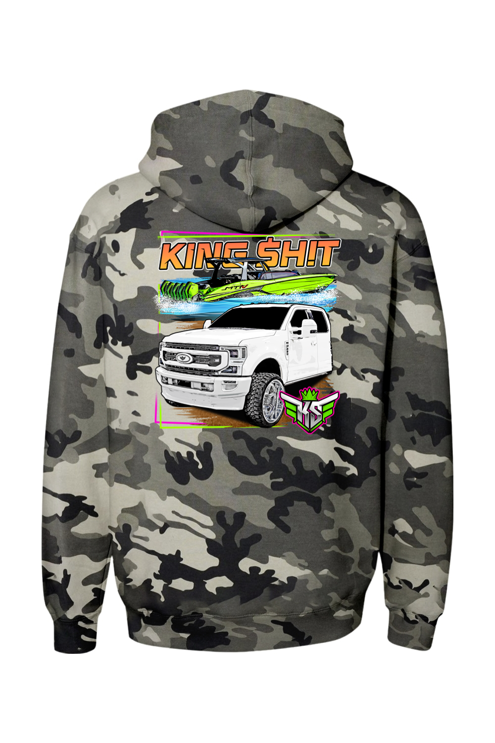 KING SHIT Heavyweight Camo Hoodie