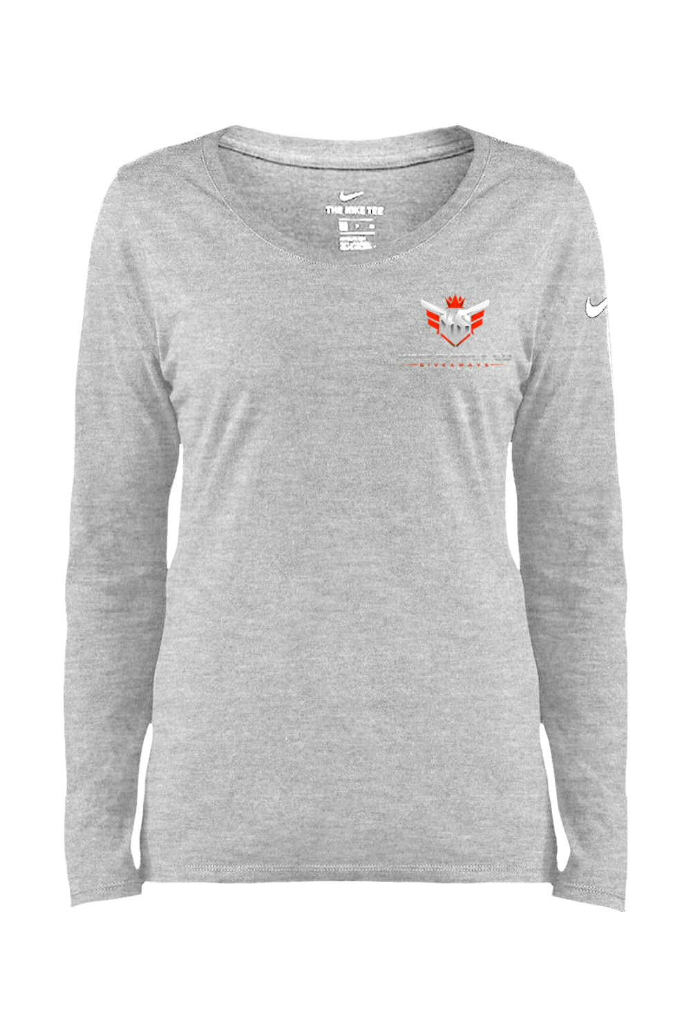 Ruby Red Nike Ladies Long Sleeve Scoop Neck Tee