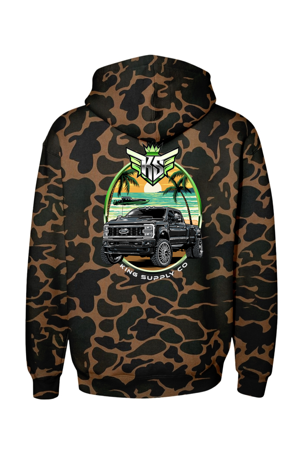 Platti Plus Palm Heavyweight Camo Hoodie