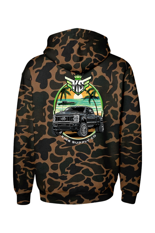 Platti Plus Palm Heavyweight Camo Hoodie