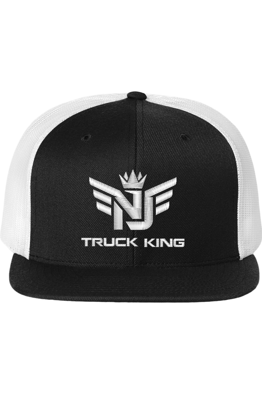 Nj Truck King Logo Flat Bill Trucker Hat