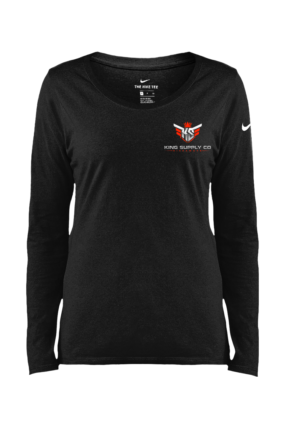 Ruby Red Nike Ladies Long Sleeve Scoop Neck Tee
