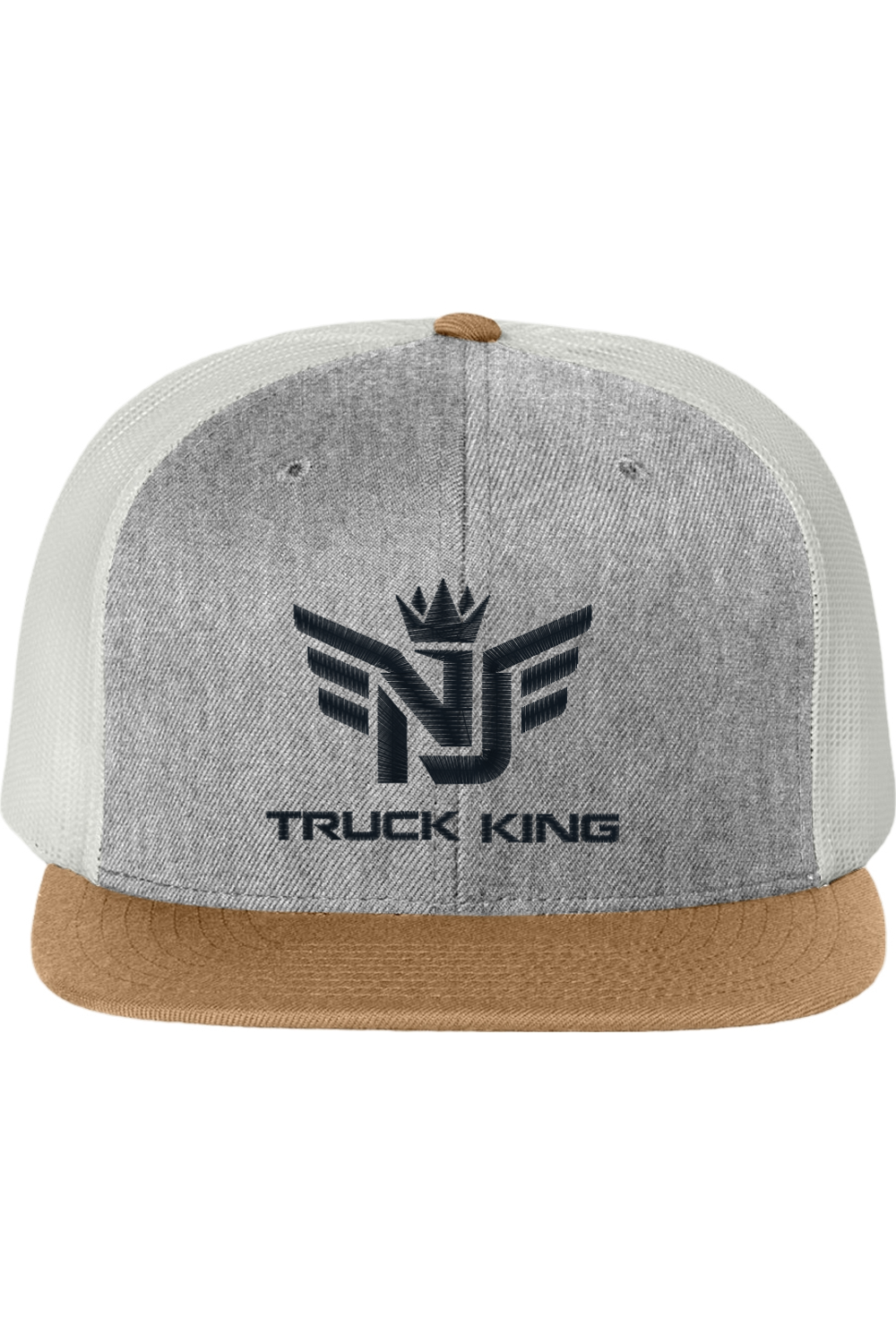 Nj Truck King Logo Flat Bill Trucker Hat