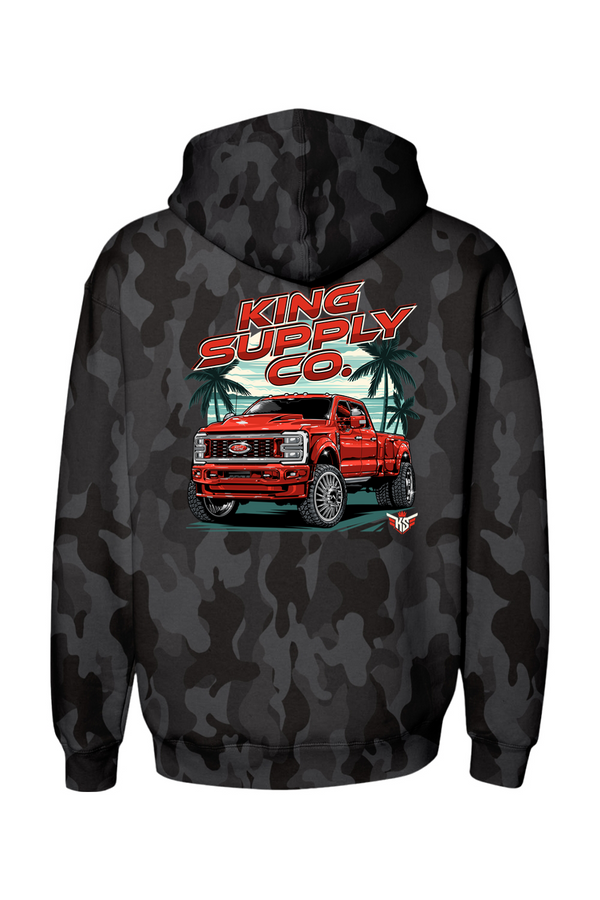 Ruby Red 450 Heavyweight Camo Hoodie