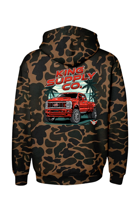 Ruby Red 450 Heavyweight Camo Hoodie
