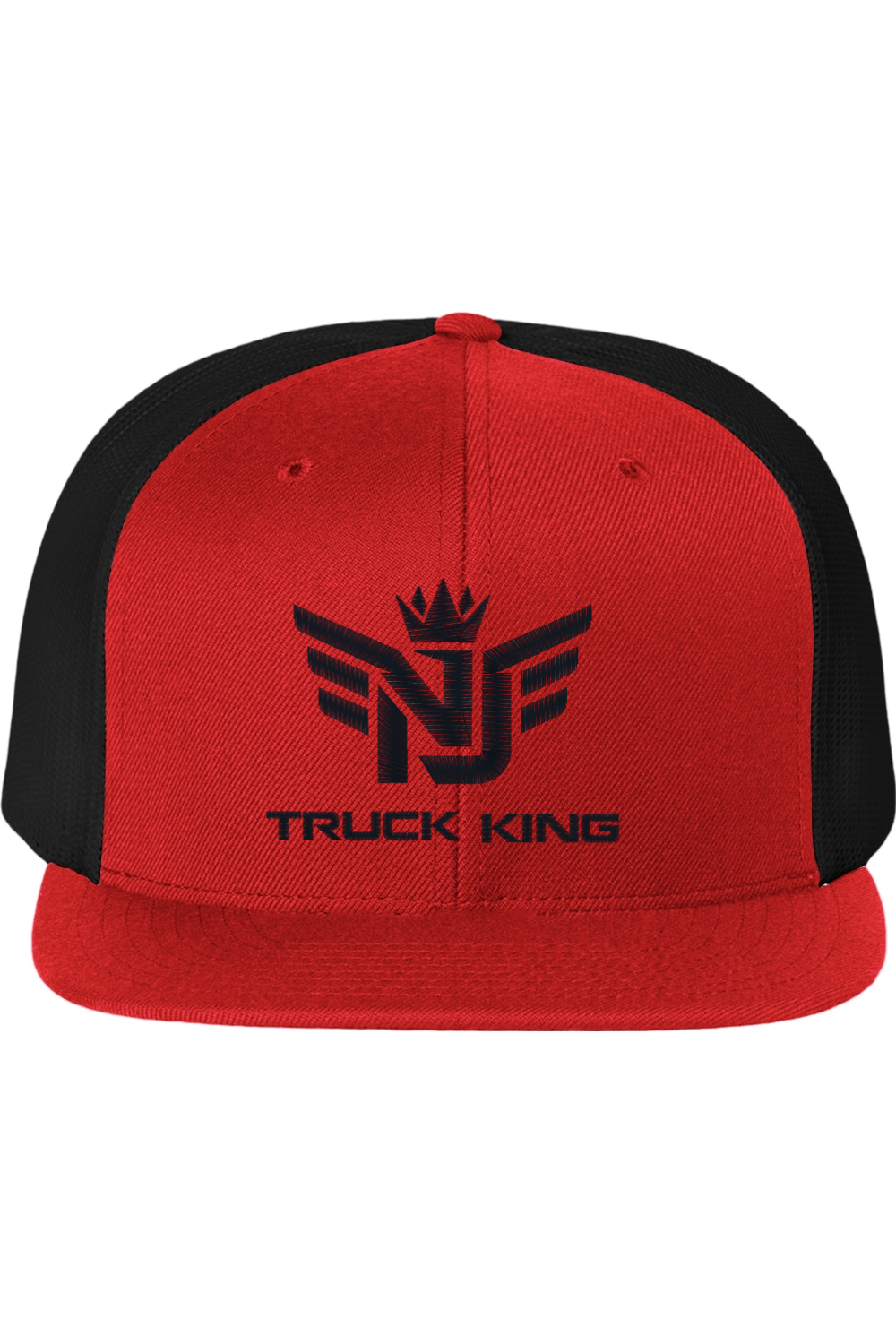 Nj Truck King Logo Flat Bill Trucker Hat