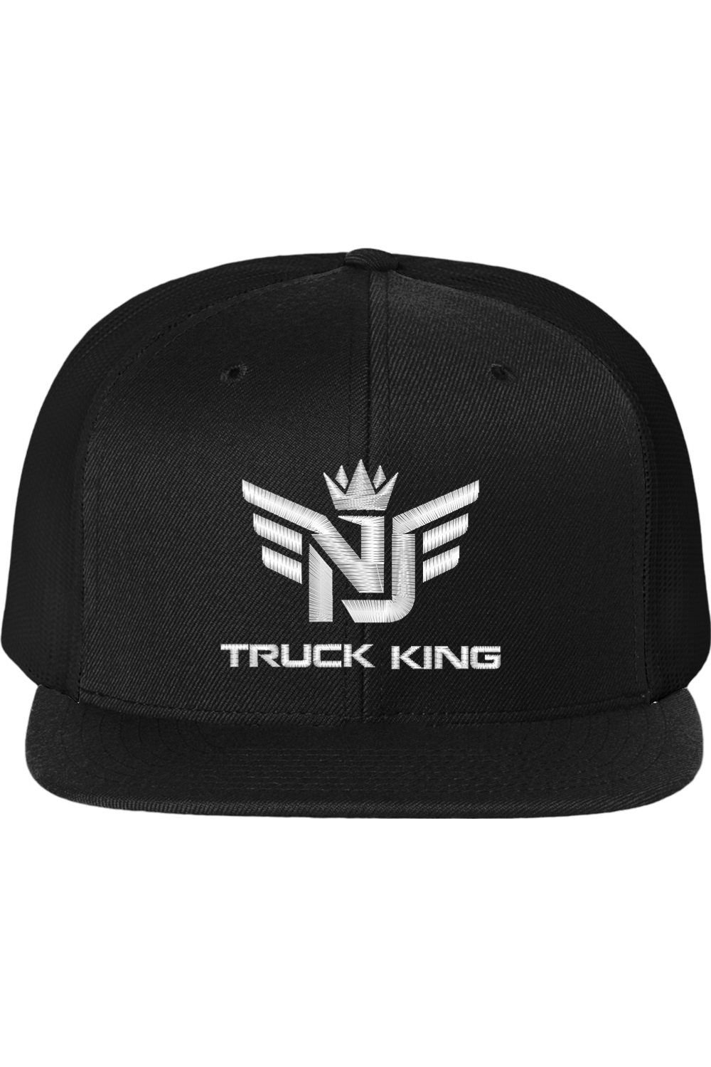Nj Truck King Logo Flat Bill Trucker Hat