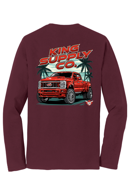 Ruby Red Long Sleeve Tee