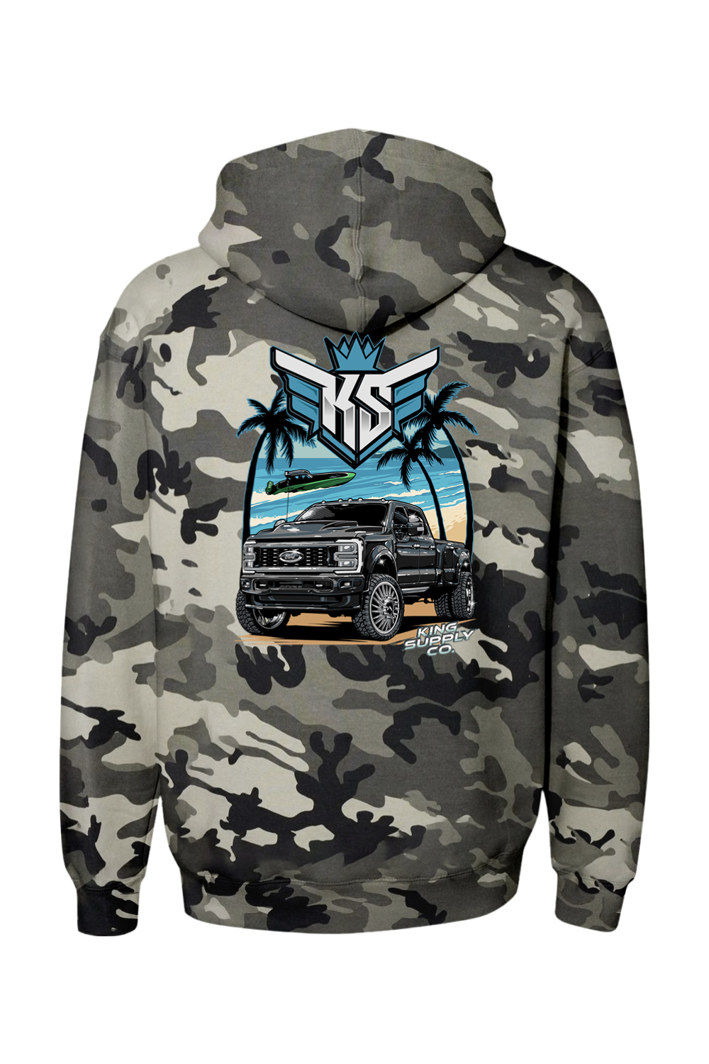 Platti Plus Tropic Heavyweight Camo Hoodie