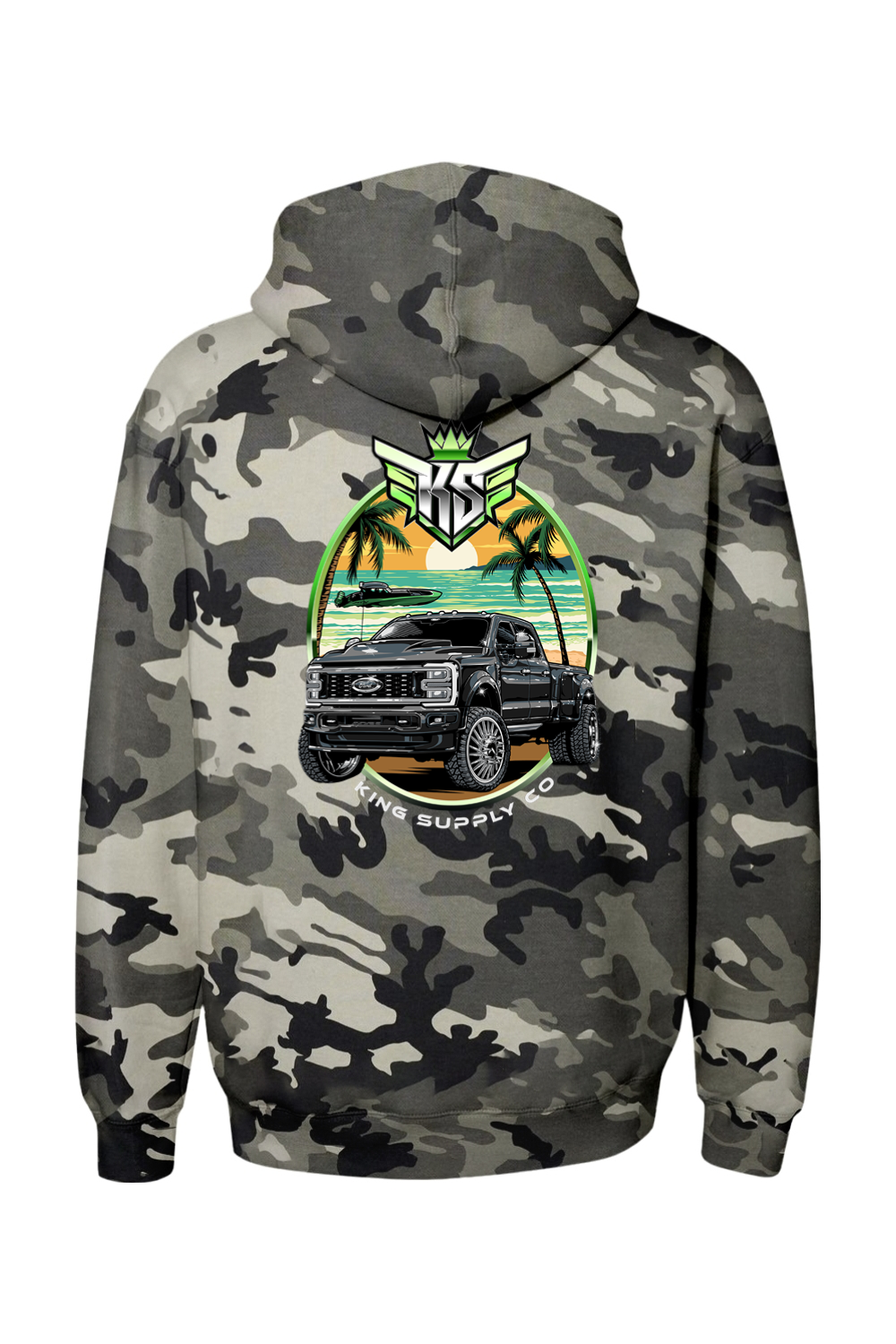 Platti Plus Palm Heavyweight Camo Hoodie