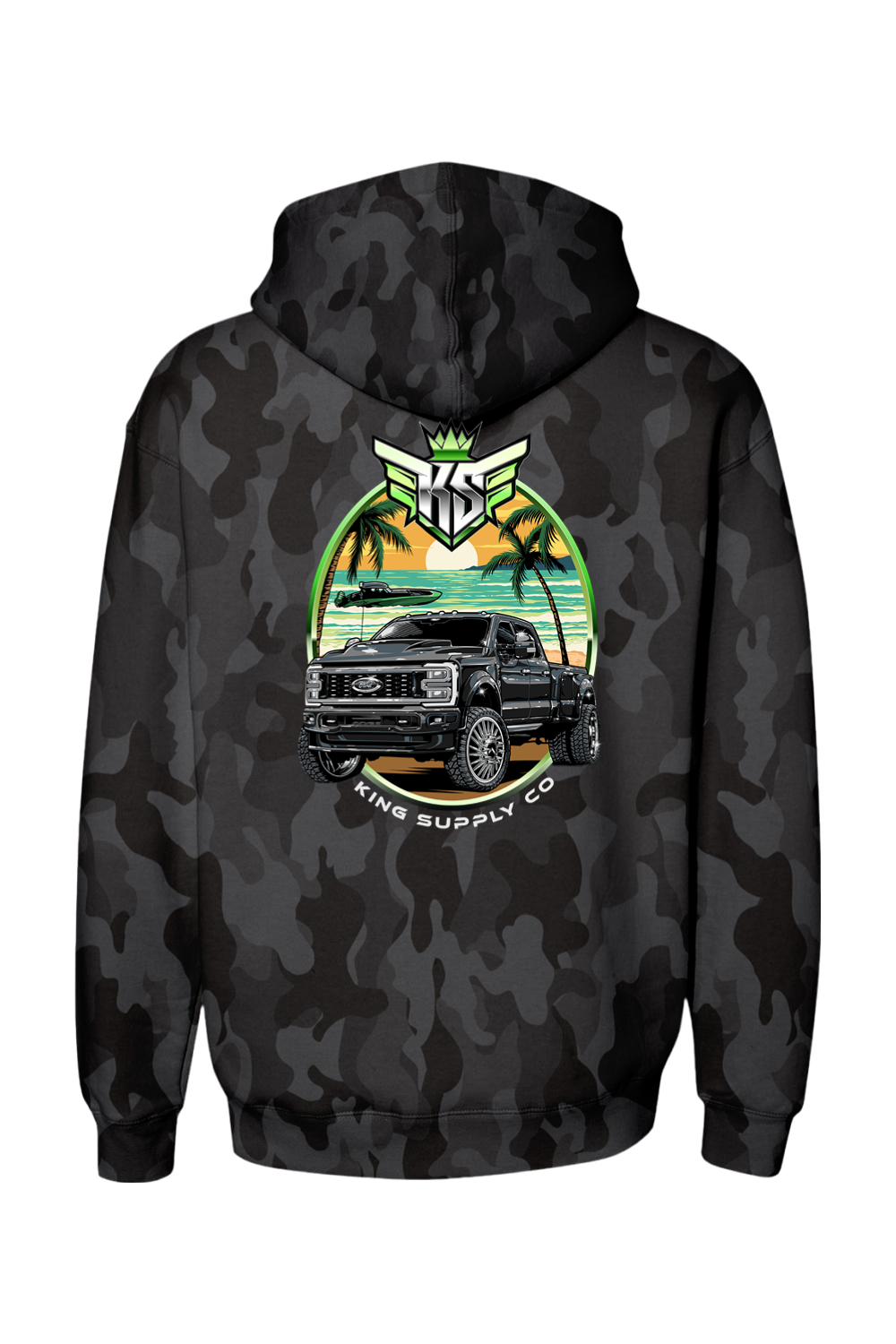 Platti Plus Palm Heavyweight Camo Hoodie