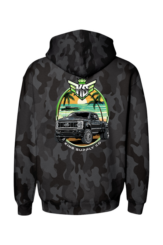 Platti Plus Palm Heavyweight Camo Hoodie