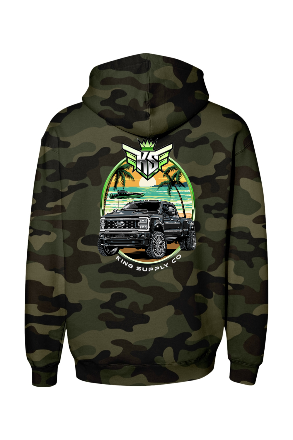 Platti Plus Palm Heavyweight Camo Hoodie
