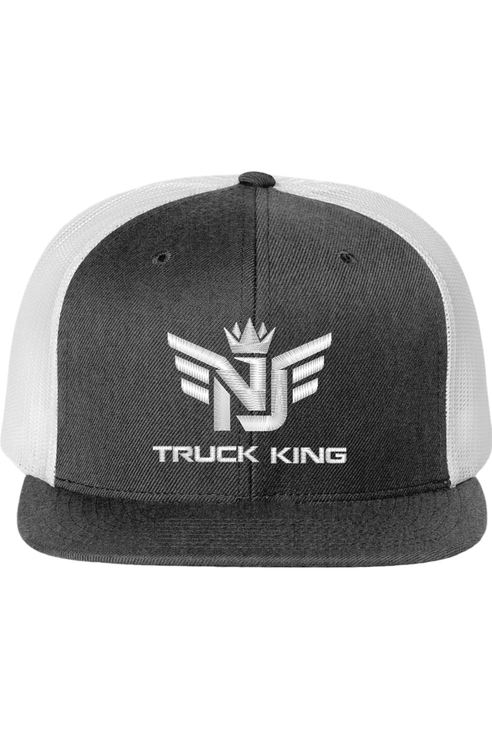 Nj Truck King Logo Flat Bill Trucker Hat